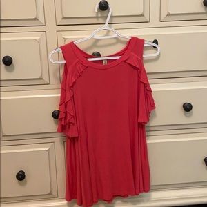 Pomelo Coral Cold Shoulder Top. Size small.